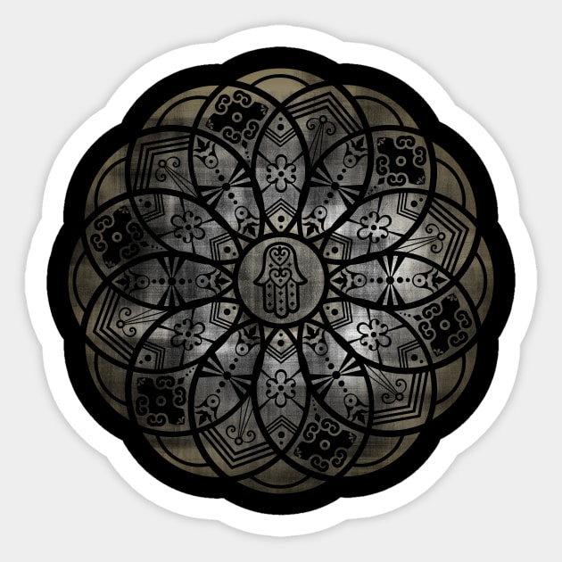 Ornamental Hamsa Mandala Grunge Sticker by MellowGroove